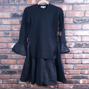 Yakira Bella Stella Long Sleeve Dress in Black Modest Lagenlook Women's S NWT